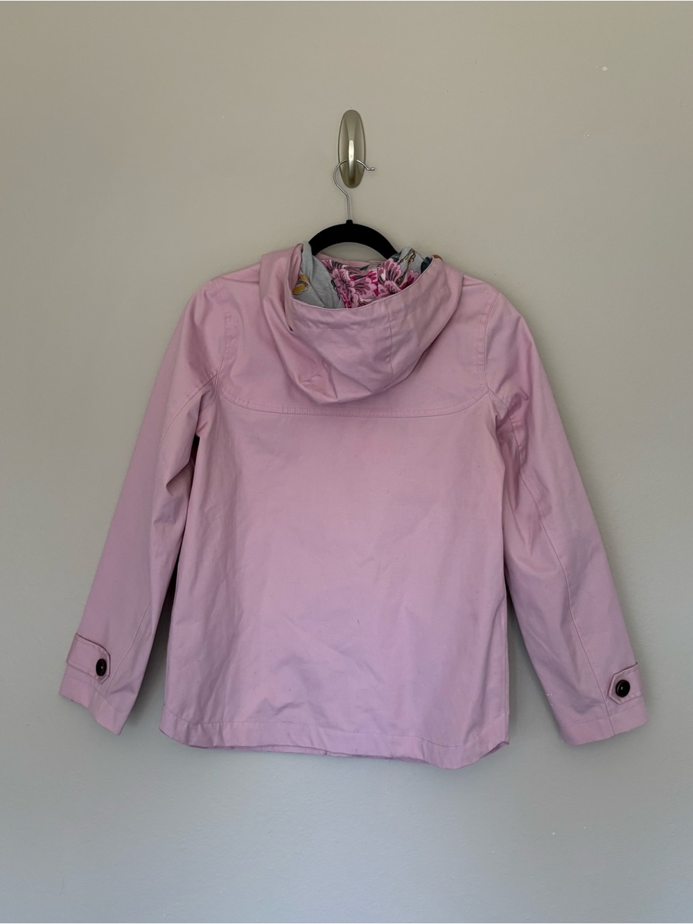 Joules Coast Waterproof Rain Jacket Hooded Floral Lined Lilac Pink: US 4 - Picture 7 of 12